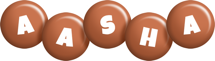 Aasha candy-brown logo