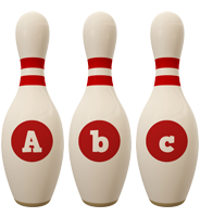 Abc bowling-pin logo