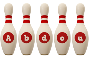 Abdou bowling-pin logo