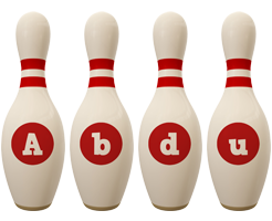 Abdu bowling-pin logo