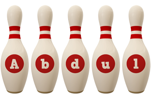 Abdul bowling-pin logo
