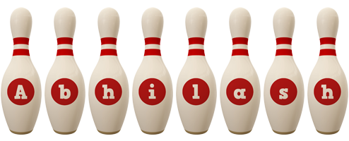 Abhilash bowling-pin logo