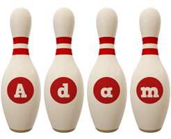 Adam bowling-pin logo