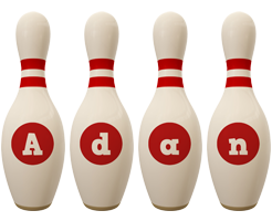 Adan bowling-pin logo