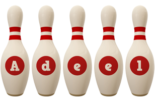 Adeel bowling-pin logo