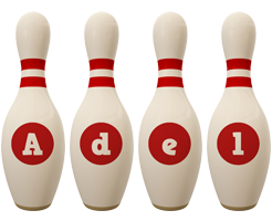 Adel bowling-pin logo