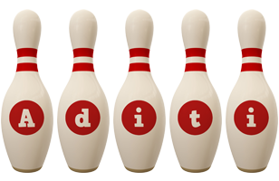 Aditi bowling-pin logo