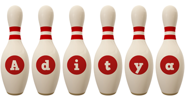 Aditya bowling-pin logo