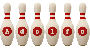 Adolfo bowling-pin logo