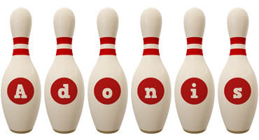 Adonis bowling-pin logo