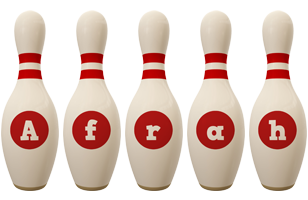 Afrah bowling-pin logo