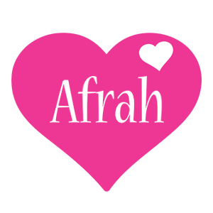 Afrah love-heart logo