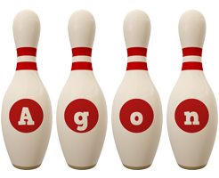 Agon bowling-pin logo