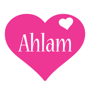 Ahlam love-heart logo