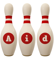 Aid bowling-pin logo