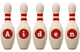 Aiden bowling-pin logo