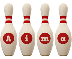 Aima bowling-pin logo