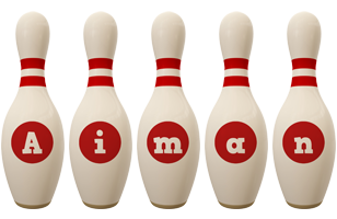 Aiman bowling-pin logo