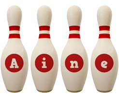 Aine bowling-pin logo