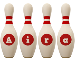 Aira bowling-pin logo