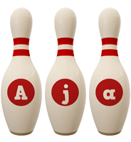 Aja bowling-pin logo