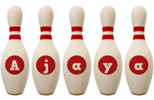 Ajaya bowling-pin logo