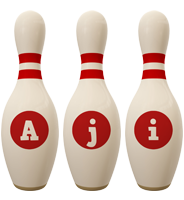 Aji bowling-pin logo