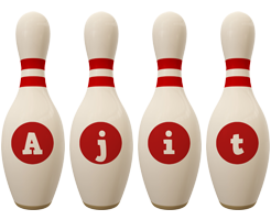 Ajit bowling-pin logo