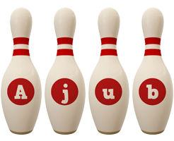 Ajub bowling-pin logo