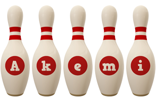 Akemi bowling-pin logo