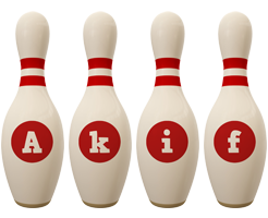 Akif bowling-pin logo