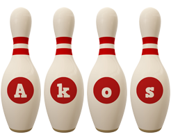 Akos bowling-pin logo