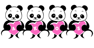 Akos love-panda logo