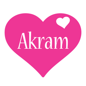 Akram love-heart logo