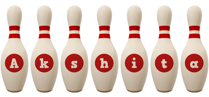 Akshita bowling-pin logo