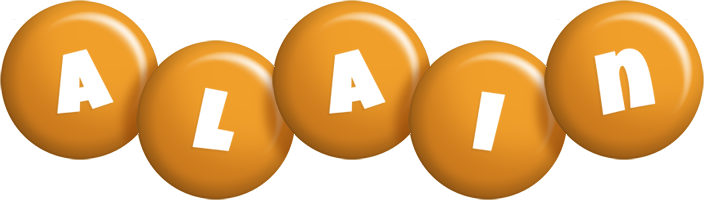 Alain candy-orange logo