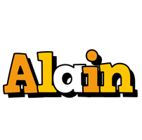 Alain cartoon logo