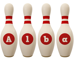 Alba bowling-pin logo