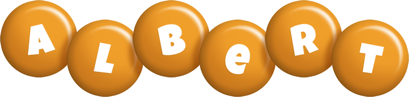 Albert candy-orange logo