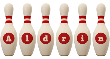 Aldrin bowling-pin logo