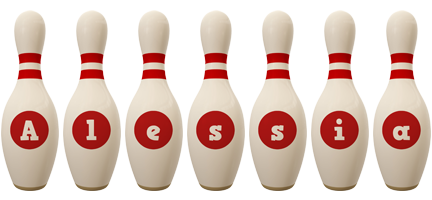 Alessia bowling-pin logo