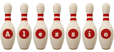 Alessio bowling-pin logo