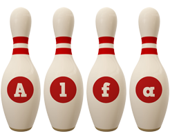 Alfa bowling-pin logo