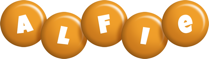 Alfie candy-orange logo