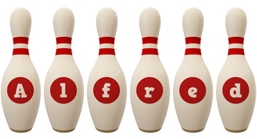 Alfred bowling-pin logo