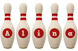Alina bowling-pin logo