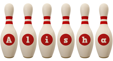 Alisha bowling-pin logo