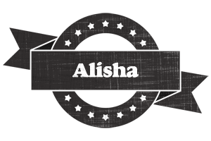 Alisha grunge logo
