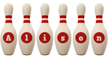 Alison bowling-pin logo