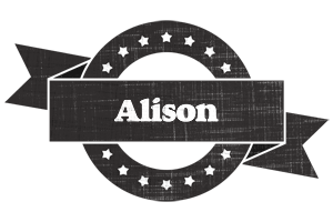 Alison grunge logo